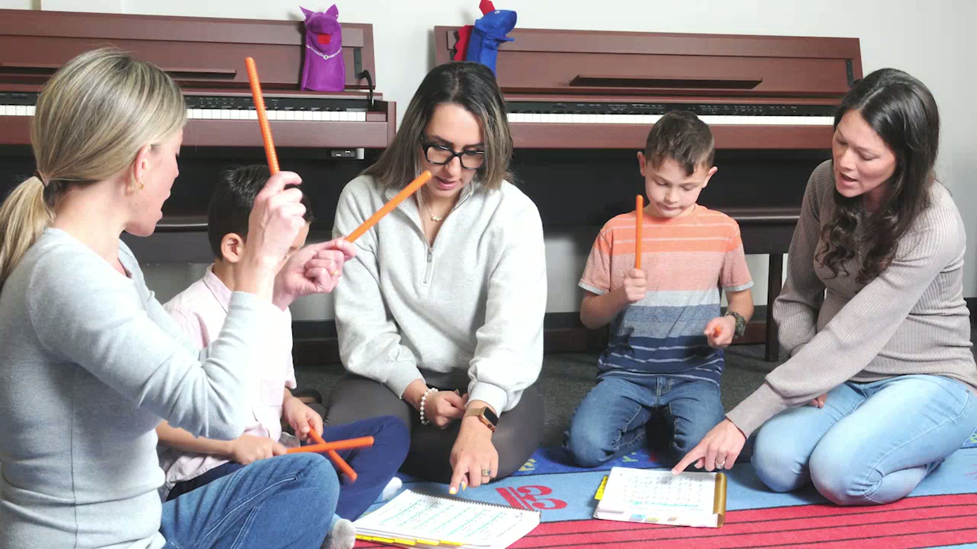 Young children joining an MYC music lesson in Malaysia